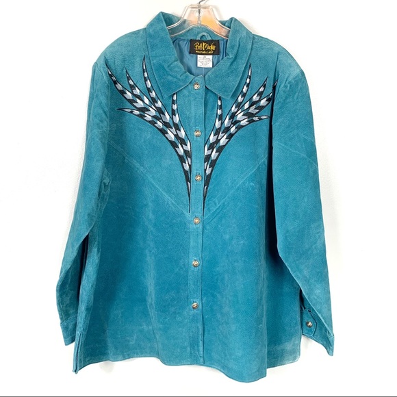 Bob Mackie Jackets & Blazers - Bob Mackie NEW Wearable Art Leather Jacket Size 2x